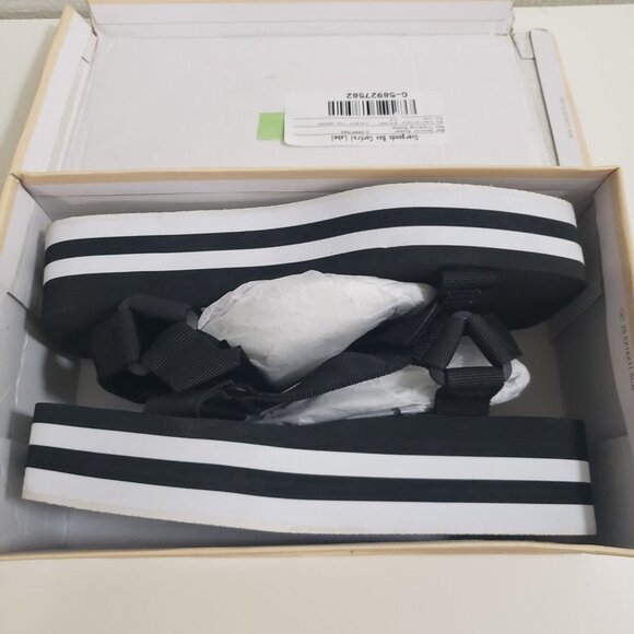 New YOKI Women's Neyo Comfort Wedge Platform Sandal‎ in Black Size 9 - Picture 2 of 7